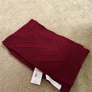 ROXY Lovers Soul Maroon Knit Scarf NWT